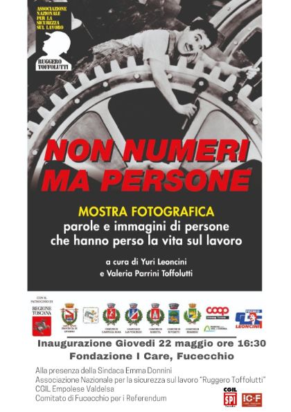 “Non numeri ma persone”, una mostra fotografica per ricordare le morti bianche “Non numeri ma persone”, una mostra fotografica per ricordare le morti bianche
