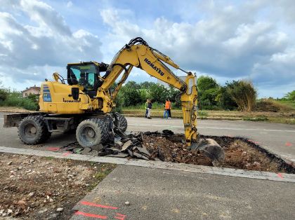 Lavori in corso per la riorganizzazione del sistema fognario in località Botteghe