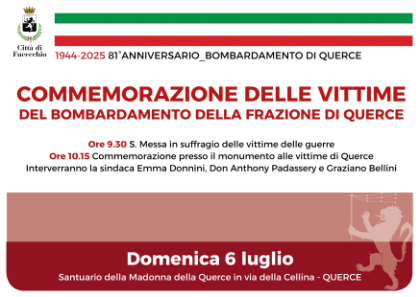 81° anniversario del bombardamento di Querce