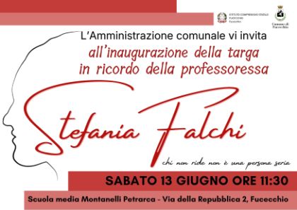 Inaugurazione della targa in memoria della professoressa Stefania Falchi