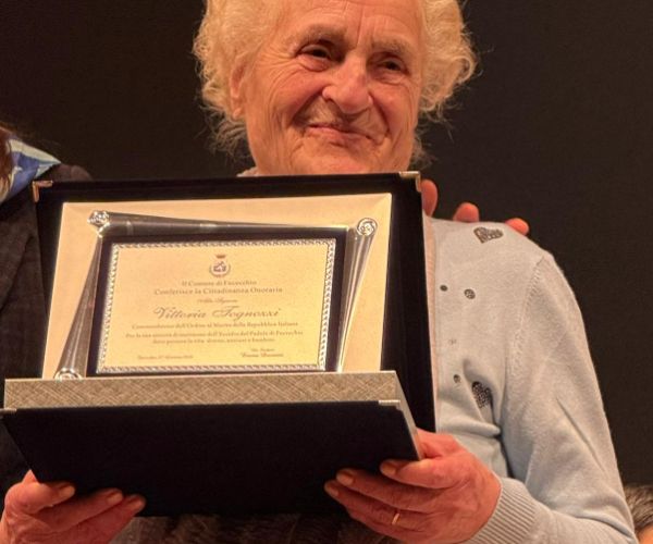 Il Comune di Fucecchio conferisce la cittadinanza onoraria a Vittoria Tognozzi