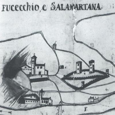 Fucecchio - Mappa del XVIII sec. che riproduce un disegno più antico